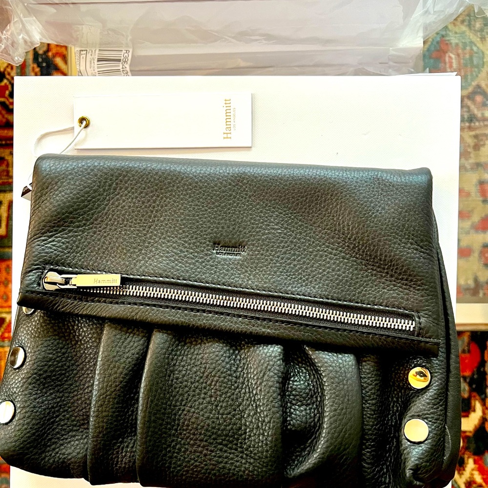 Hammitt Convertible Pleated Leather Bag Black NWT- VIP Medium